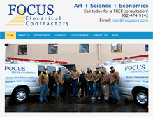 Tablet Screenshot of focuselectricalcontractors.com